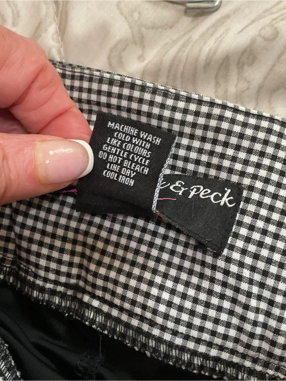 Peck & Peck Black and White Gingham Check Skort Size 4